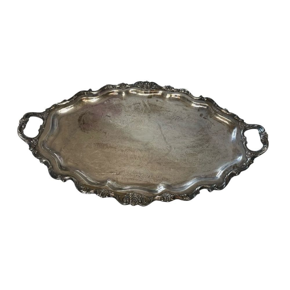 Vintage Wallace Baroque Footed Large Serving Tray 1200F